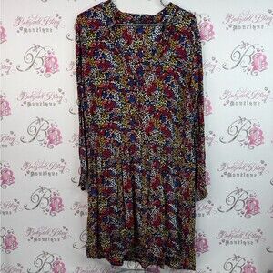 Set Europe dress flowers petals rainbow style dots Floral Multicolor Dress